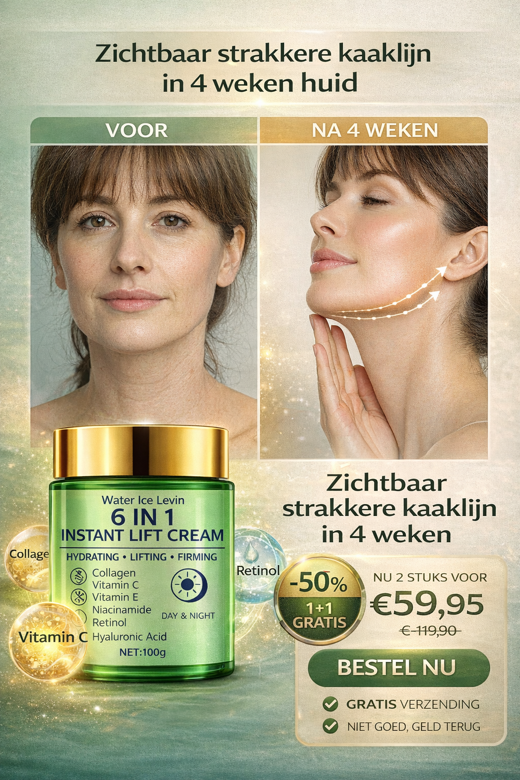 De 6 in 1 crème die huid zichtbaar strakker maakt - ZONDER dure behandelingen