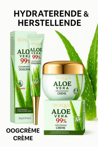 Amoora Aloë Vera Glow – Hydraterende & Verstevigende Gezichts- en Oogcrème verzorgingsset