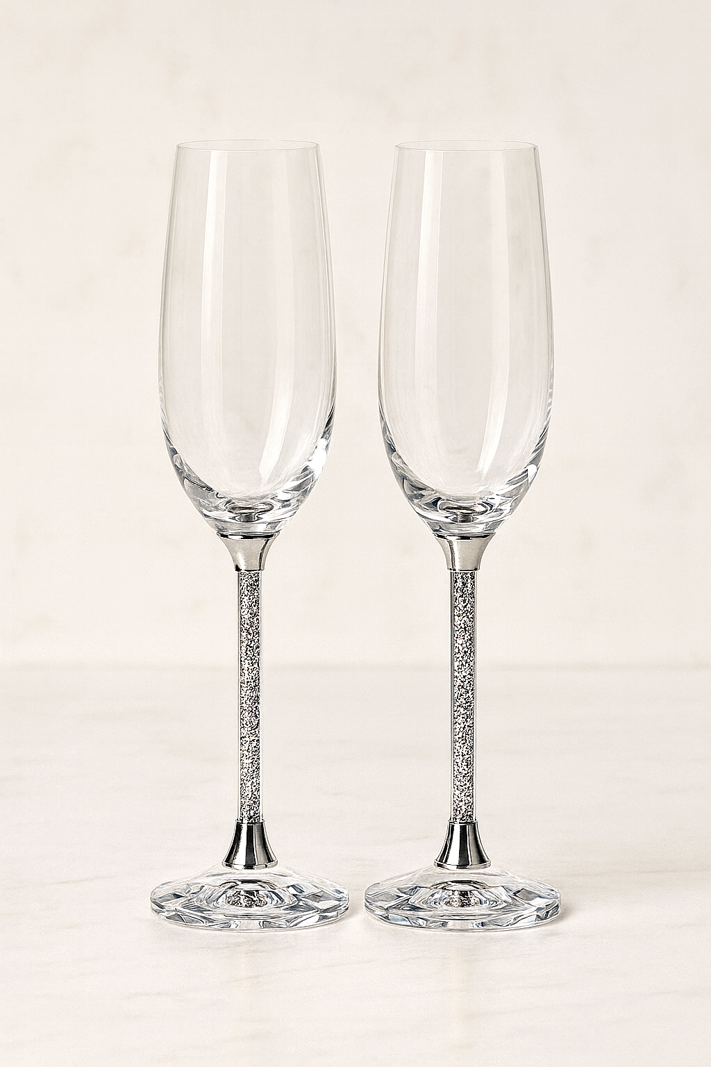Amoora Grandeur Éclaire – Limited Edition Champagneglazen met UNIEKE steel (Set van 2) € 149,95