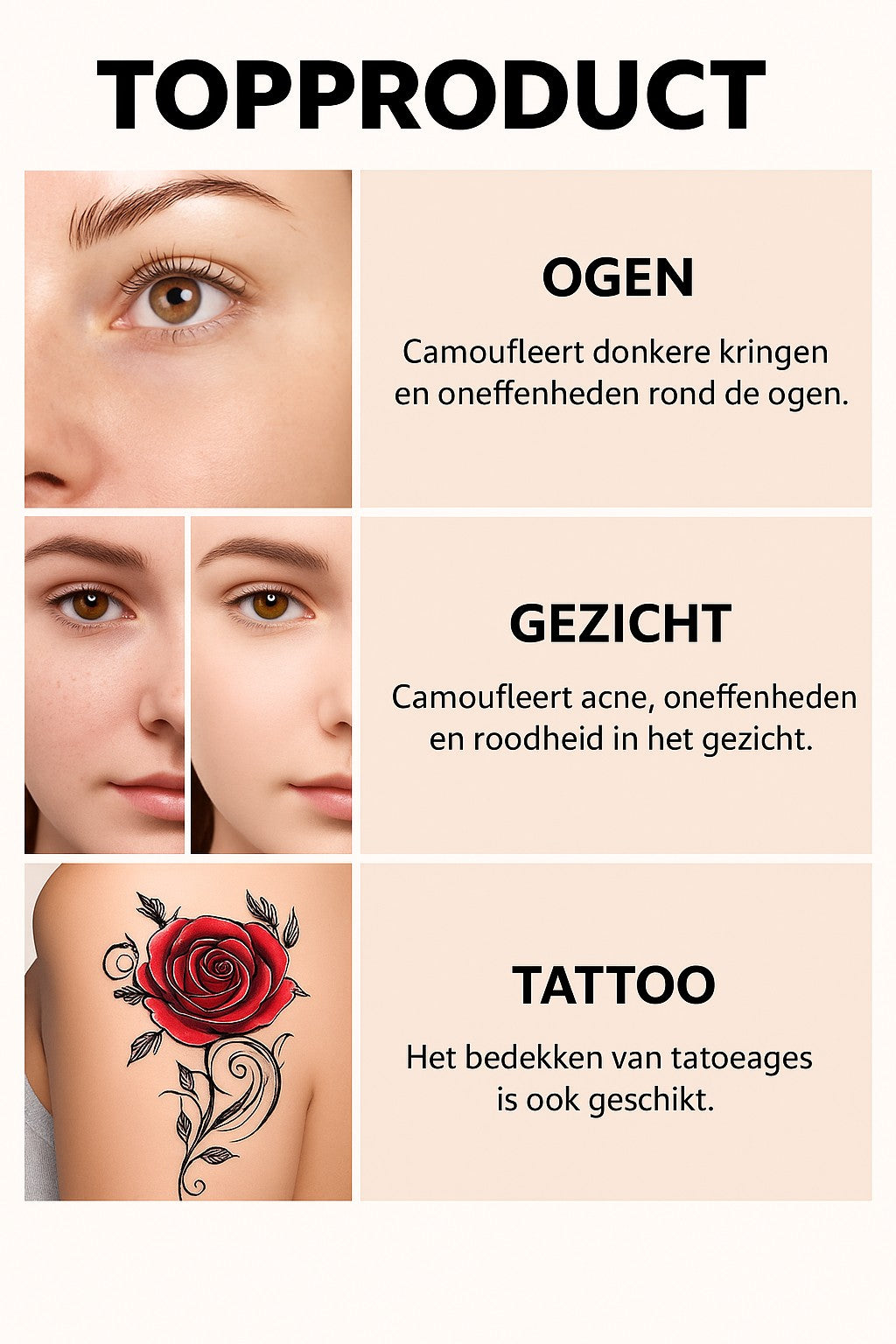 Amoora instacover concealer – Direct resultaat, langdurige perfectie  - Ook voor mannen  tijdelijk 1 +1 gratis