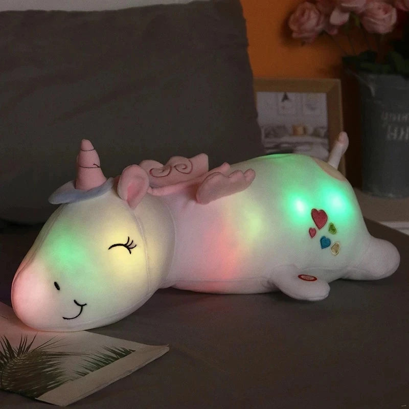 "Mijn Droomvriendje: Lichtgevende, Magische Eenhoorn Knuffel  met LED’s – Perfect Cadeau!"