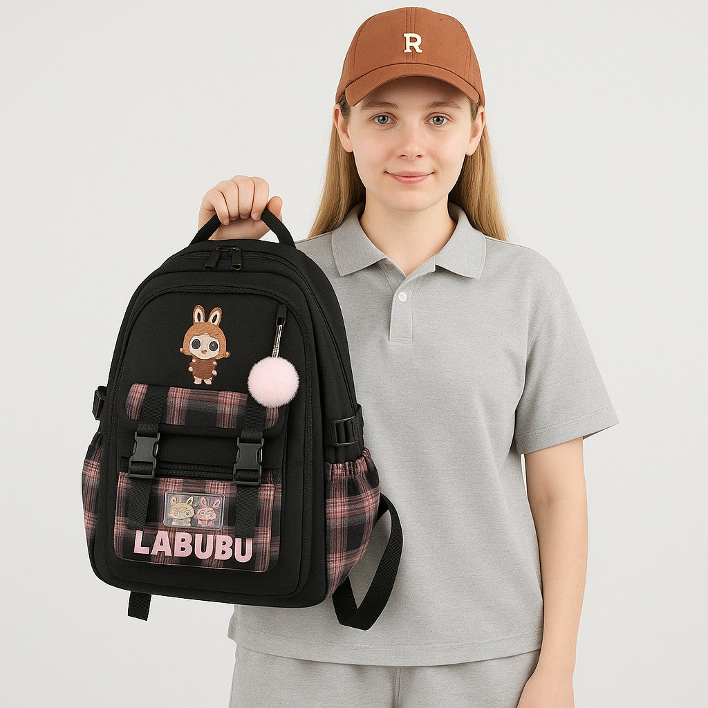 BACK TO SCHOOL MET DE LABUBU SCHOOLTAS + GRATIS LABUBU GESCHENKJE   OP=OP