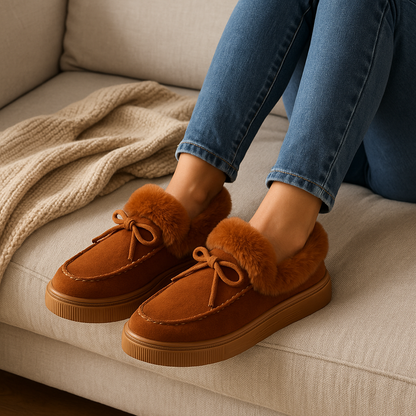 AMOORA COZY INSTAPPERS - Warme, comfortabele instappers met  antislip zool -de nieuwe winterfavoriet