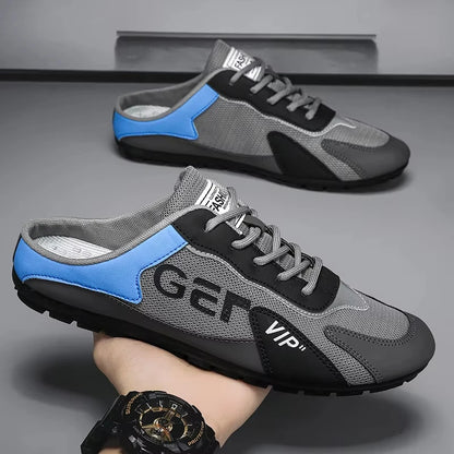 Trendy Slip-On Sneakers voor Heren  -Stijlvol gemak - ademend comfort- direct instappen en weg