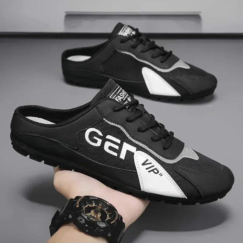 Trendy Slip-On Sneakers voor Heren  -Stijlvol gemak - ademend comfort- direct instappen en weg