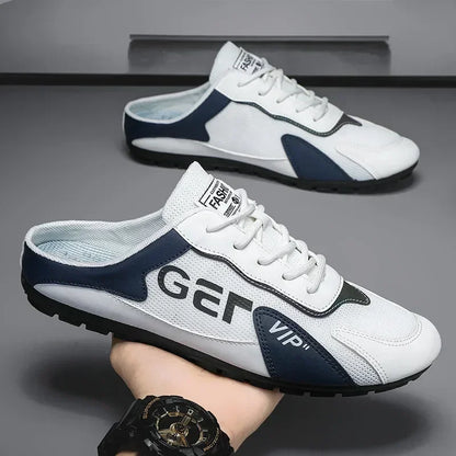 Trendy Slip-On Sneakers voor Heren  -Stijlvol gemak - ademend comfort- direct instappen en weg