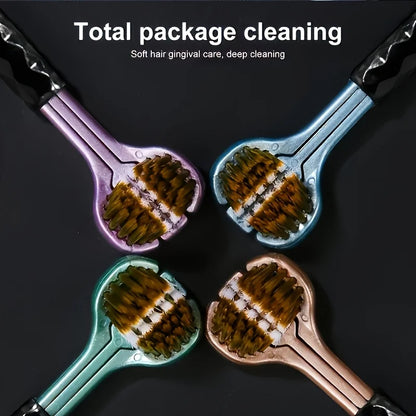 REVOLUTIONAIRE TANDENBORSTELS - Amoora Tri-Embrace 360 °  - Omarm ELKE tand EN dit in 1 beweging.  LANCERINGSPRIJS: NU 2 +2 GRATIS