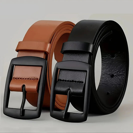 AMOORA Luxe Herenriem – Hoogwaardige PU Leren Herenriem (2 riemen voor de prijs van 1) € 29,95