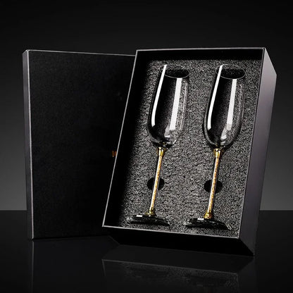 Amoora Grandeur Éclaire – Limited Edition Champagneglazen met UNIEKE steel (Set van 2) € 149,95