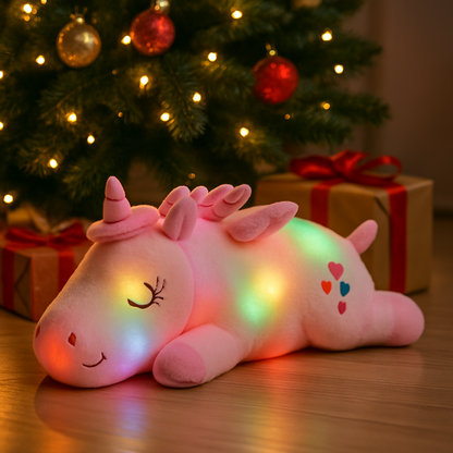 "Mijn Droomvriendje: Rustgevende, Magische Eenhoorn Knuffel  met LED’s – Perfect Cadeau van de Sint of onder de kerstboom