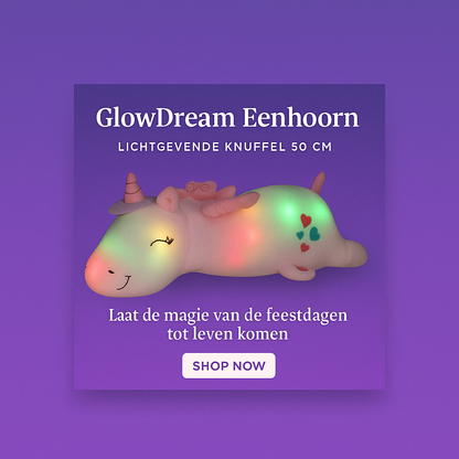 "Mijn Droomvriendje: Rustgevende, Magische Eenhoorn Knuffel  met LED’s – Perfect Cadeau van de Sint of onder de kerstboom