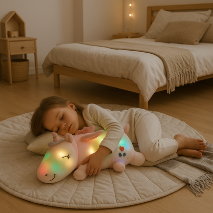 "Mijn Droomvriendje: Rustgevende, Magische Eenhoorn Knuffel  met LED’s – Perfect Cadeau van de Sint of onder de kerstboom