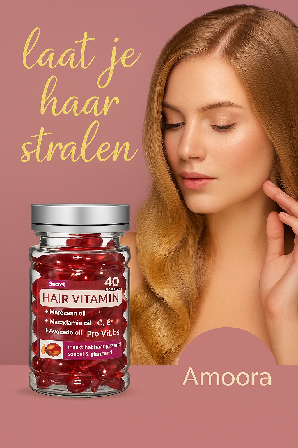 EINDEJAARSACTIE: Amoora Glow & Repair Vitamine Capsules . TIJDELIJK 1+1 GRATIS  € 29,95