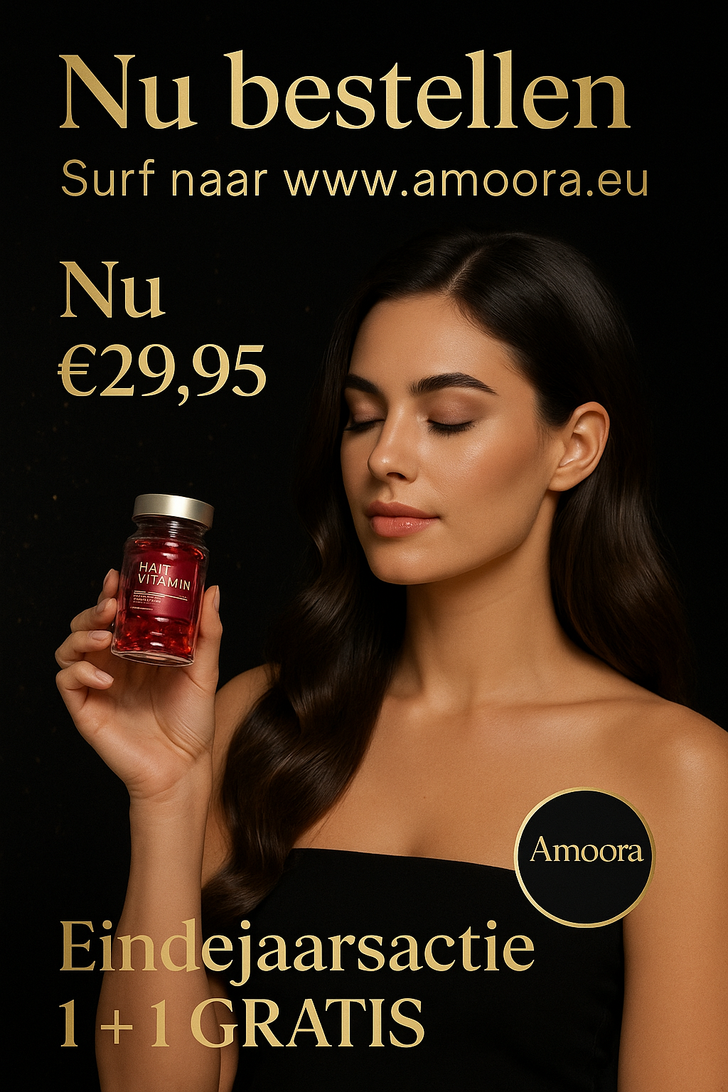 EINDEJAARSACTIE: Amoora Glow & Repair Vitamine Capsules . TIJDELIJK 1+1 GRATIS  € 29,95