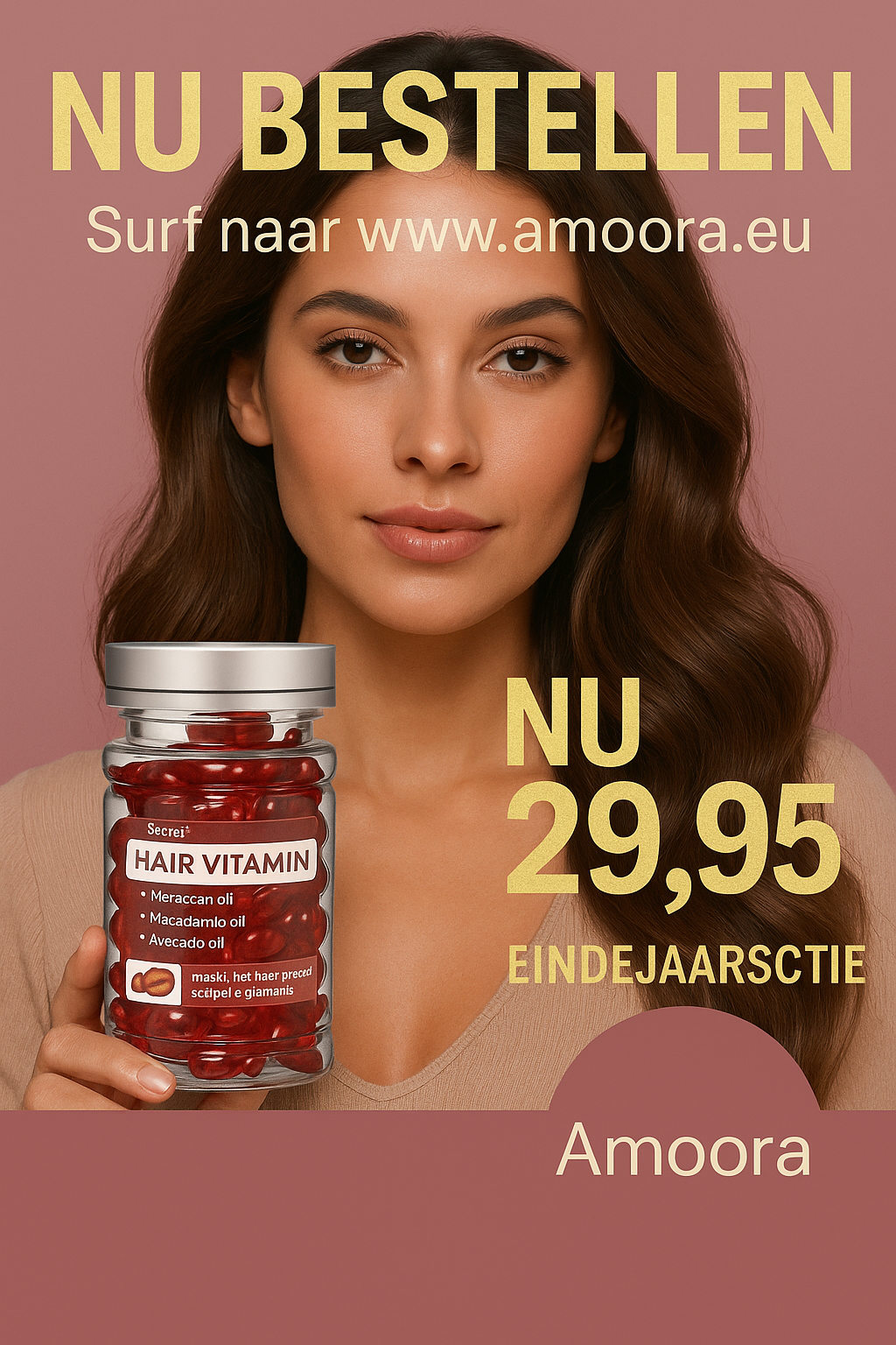 EINDEJAARSACTIE: Amoora Glow & Repair Vitamine Capsules . TIJDELIJK 1+1 GRATIS  € 29,95