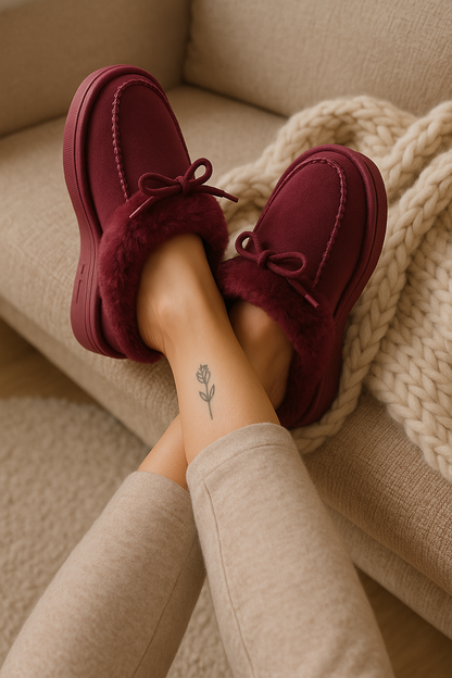 AMOORA COZY INSTAPPERS - Warme, comfortabele instappers met  antislip zool -de nieuwe winterfavoriet