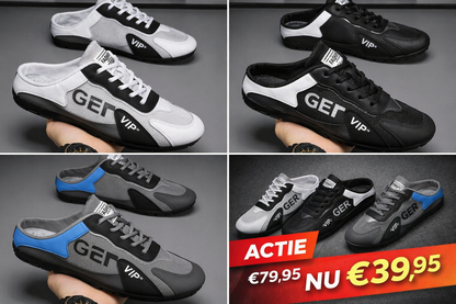 Trendy Slip-On Sneakers voor Heren  -Stijlvol gemak - ademend comfort- direct instappen en weg