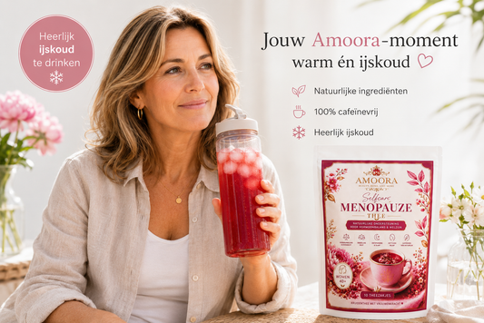 Amoora Self care Menopauze thee - Jouw dagelijkse selfcare drink - HEERLIJK warm OF ijskoud